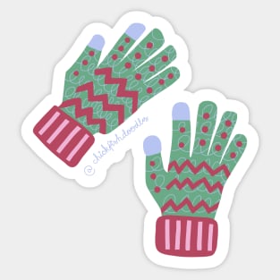 Smartphone gloves for winter Sticker